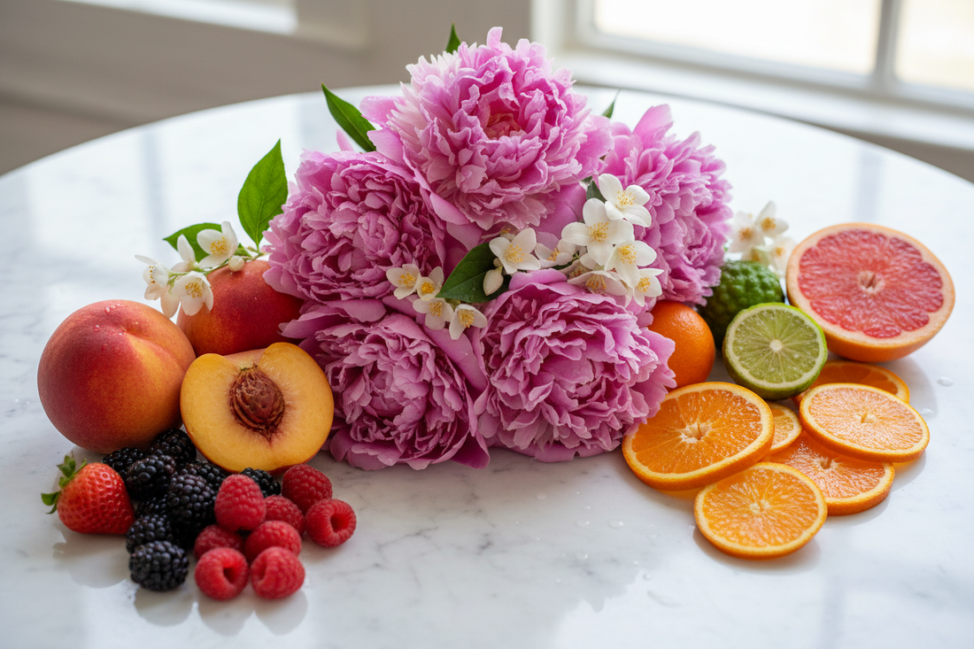 floral fruity olfactory family element. must be real floral and fruit